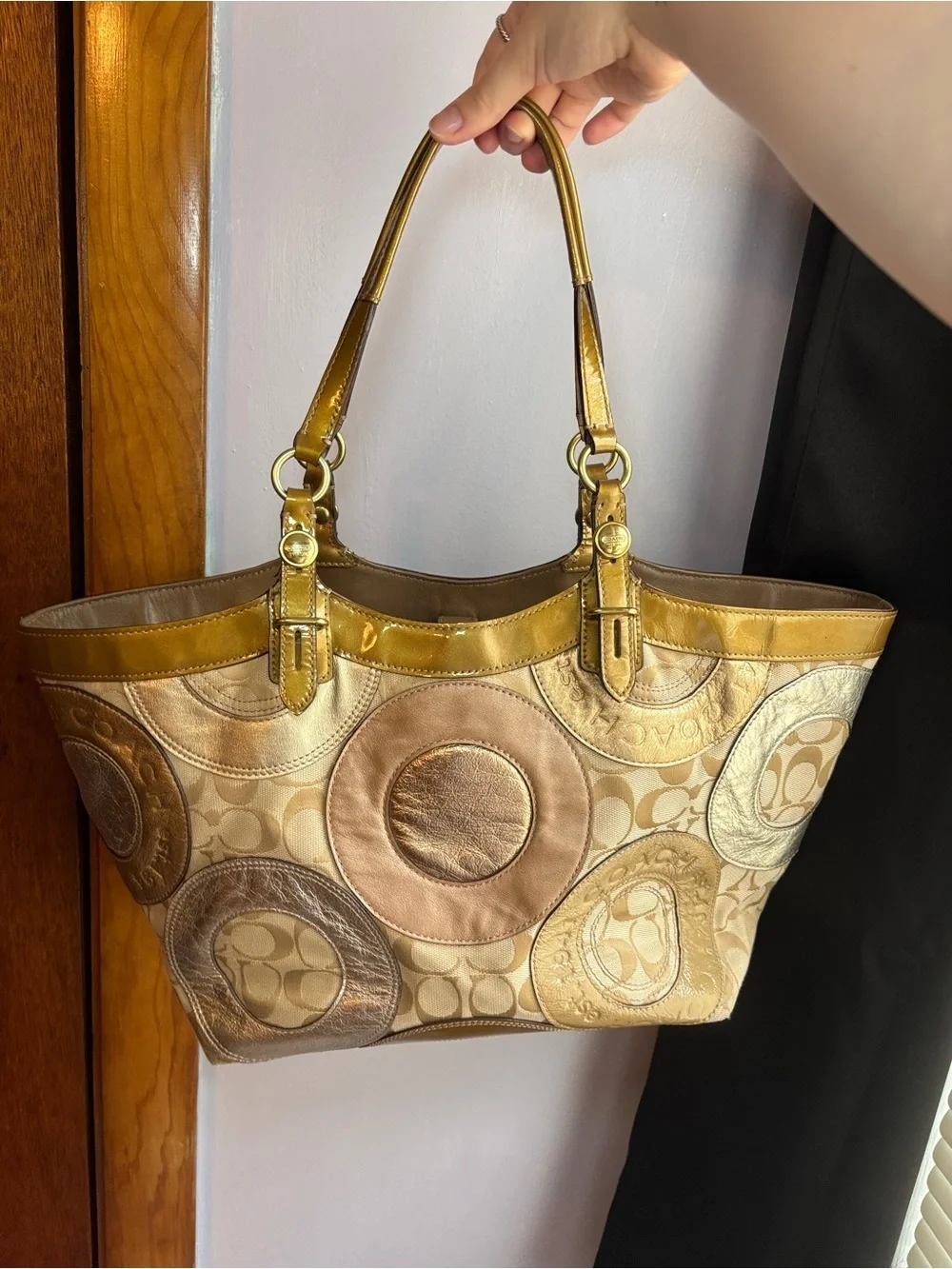 Coach Carly Patchwork Tote Bag - Picture 3 of 16